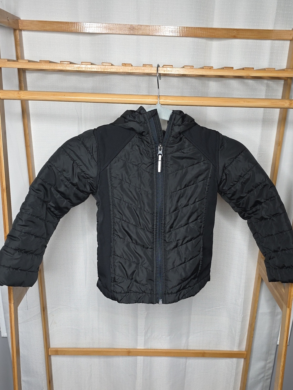 Pacific Trail Kids Black Hooded Quilted Puffer Jacket